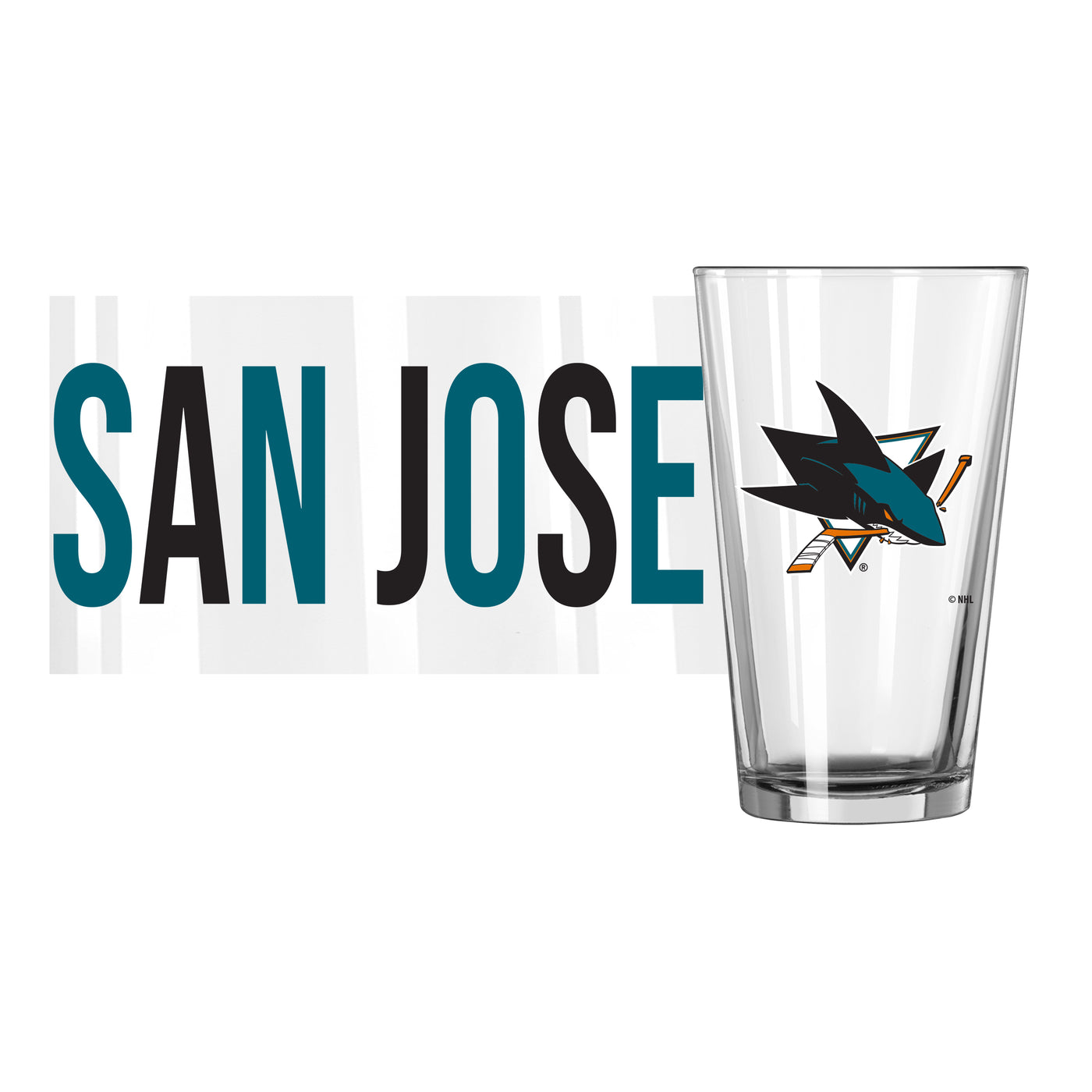 San Jose Sharks 16oz Overtime Pint Glass