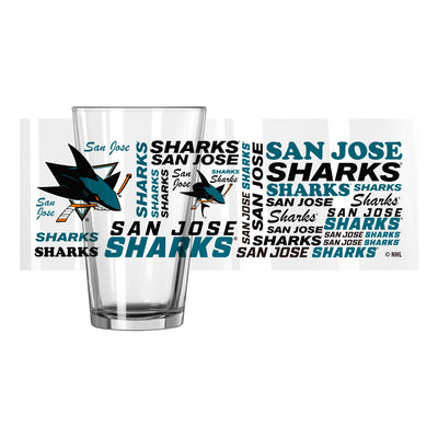 San Jose Sharks 16oz Spirit Pint Glass