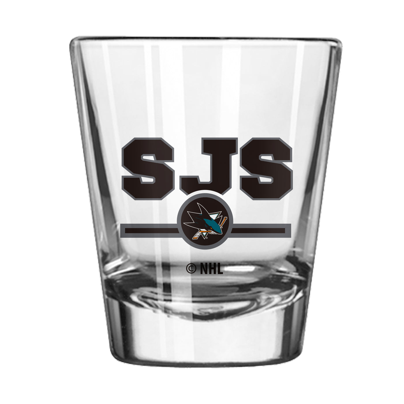 San Jose Sharks 2oz Letterman Shot Glass