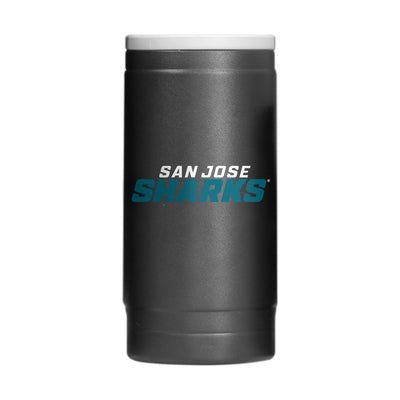 San Jose Sharks 12oz Flipside Powder Coat Slim Can Coolie - Logo Brands