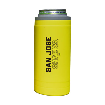 San Jose Sharks 12oz Cru Stacked Soft Touch Slim Coolie - Logo Brands