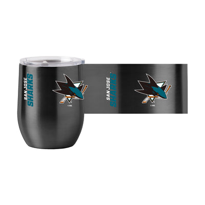 San Jose Sharks 16oz Gameday Stainless Curved Beverage