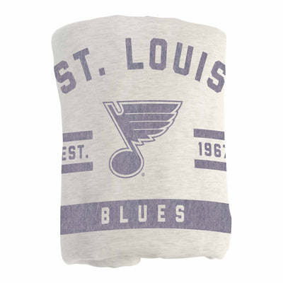 St. Louis Blues Oatmeal Sweatshirt Blanket - Logo Brands