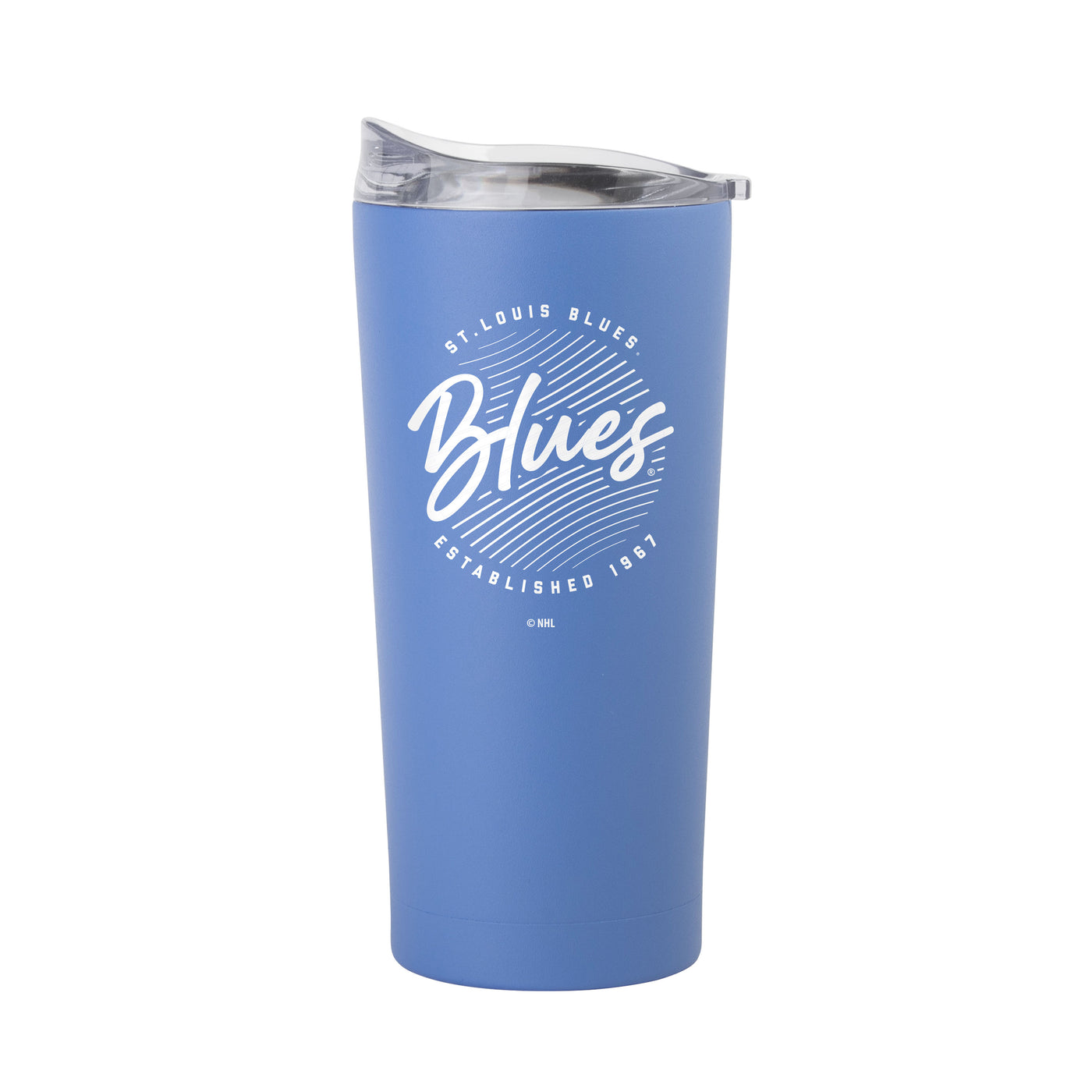 St. Louis Blues 20oz Retro Script Arctic Powder Coat Tumbler