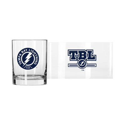 Tampa Bay Lightning 14oz Letterman Rocks Glass