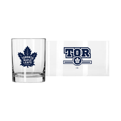 Toronto Maple Leafs 14oz Letterman Rocks Glass