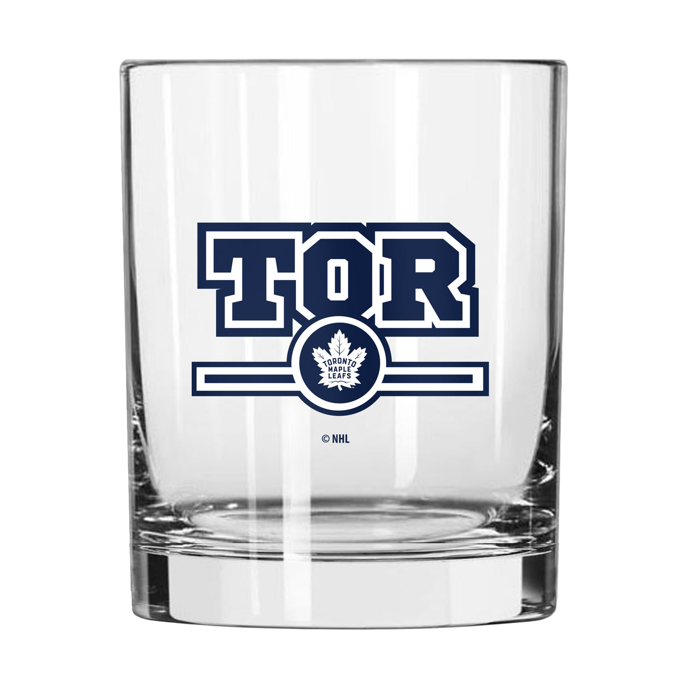 Toronto Maple Leafs 14oz Letterman Rocks Glass
