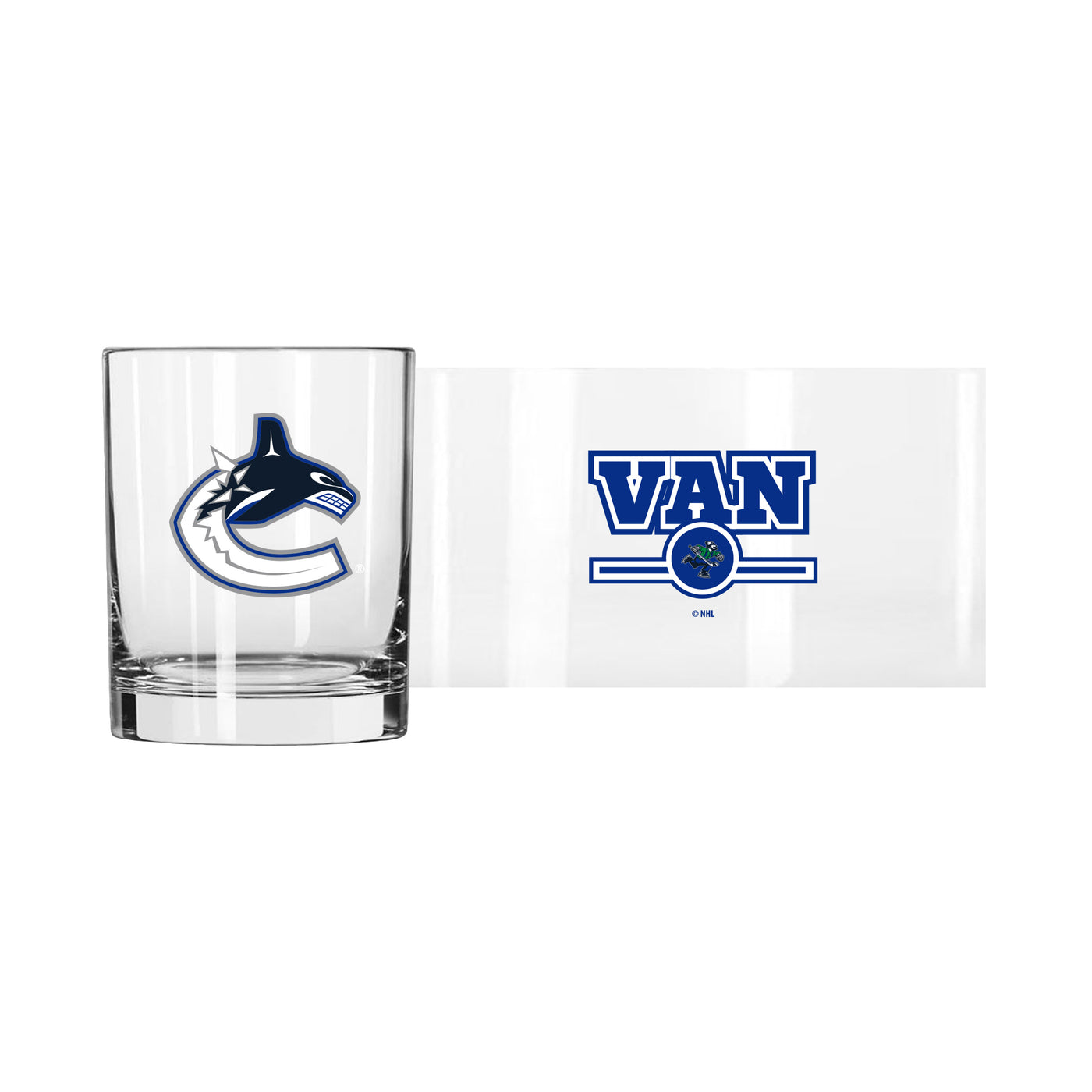 Vancouver Canucks 14oz Letterman Rocks Glass