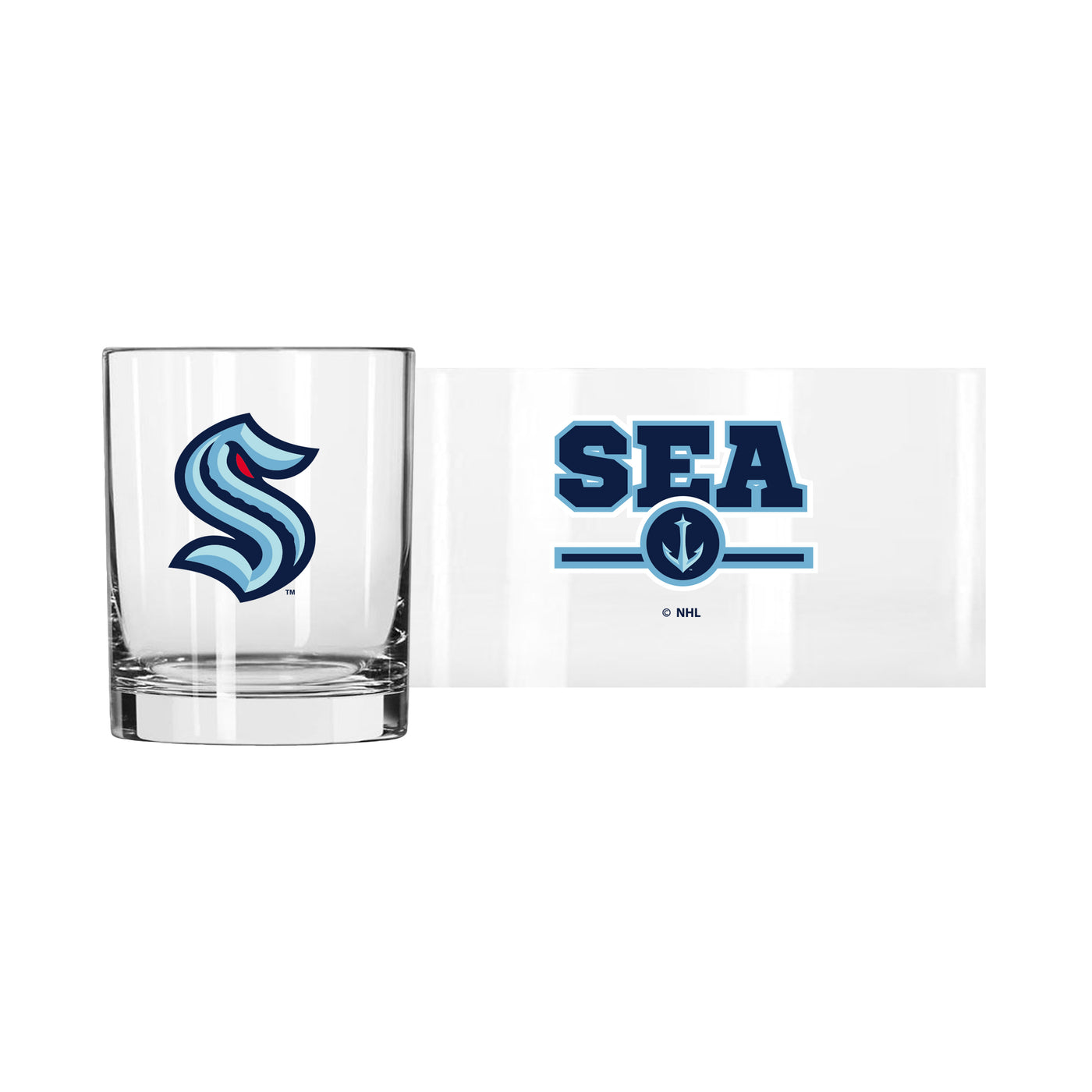 Seattle Kraken 14oz Letterman Rocks Glass - Logo Brands