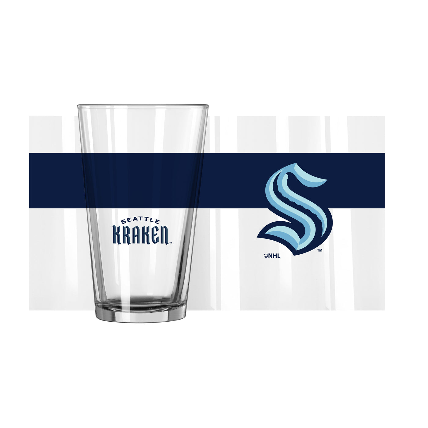 Seattle Kraken 16oz Colorblock Pint Glass - Logo Brands