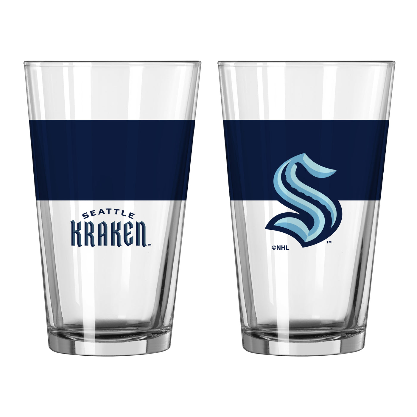 Seattle Kraken 16oz Colorblock Pint Glass - Logo Brands