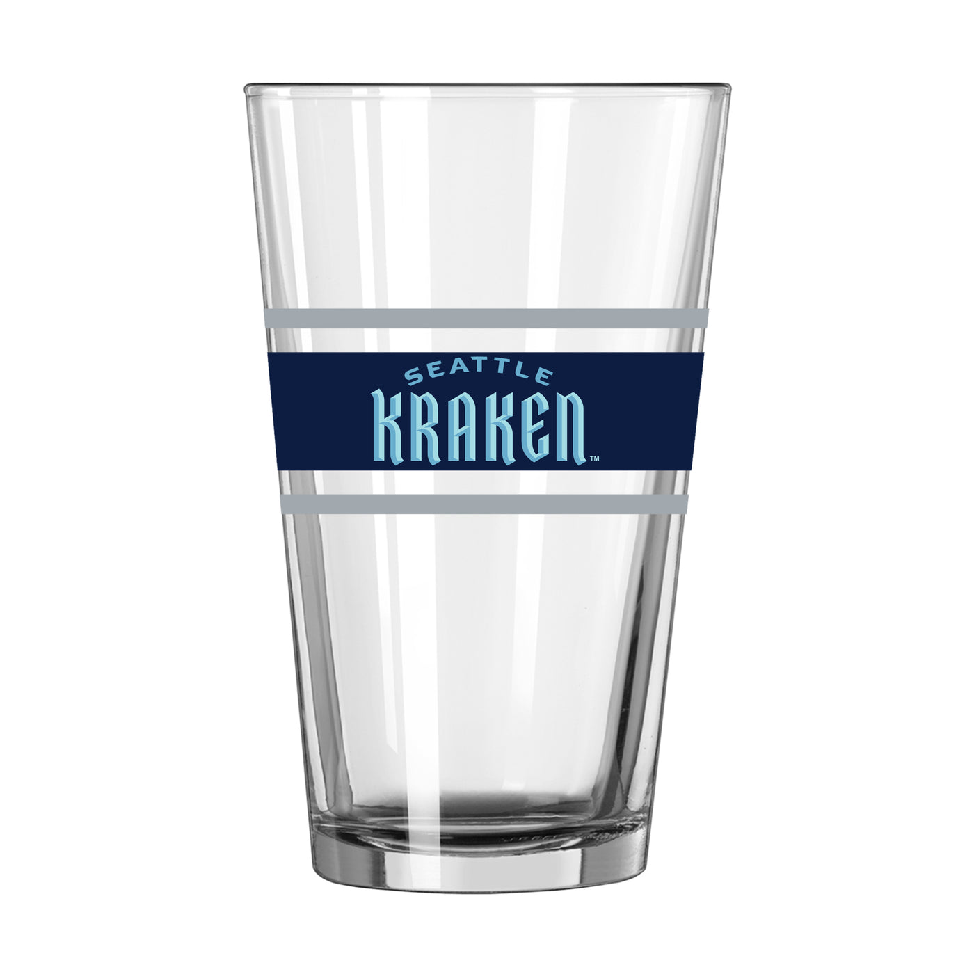 Seattle Kraken 16oz Stripe Pint Glass