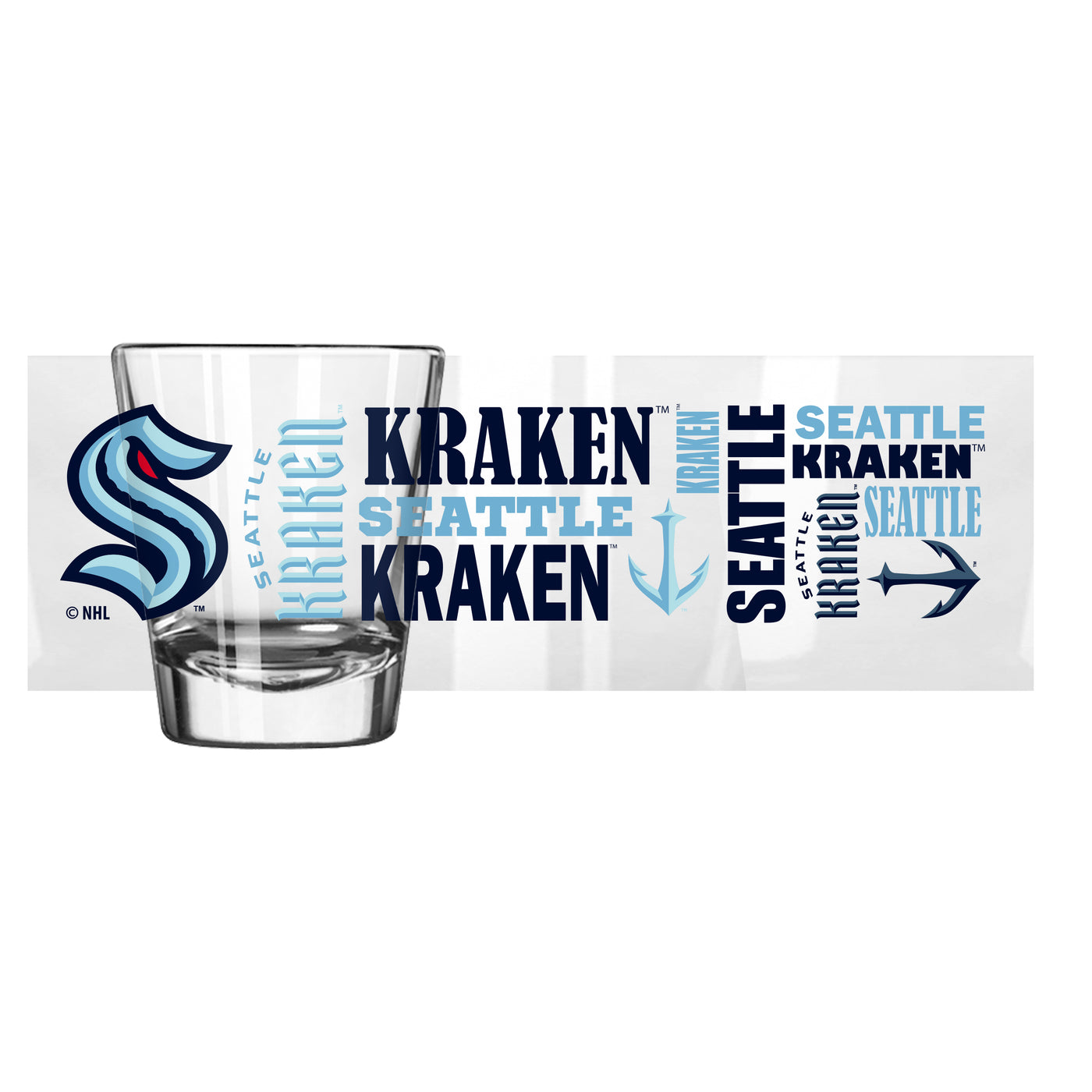Seattle Kraken 2oz Spirit Shot Glass