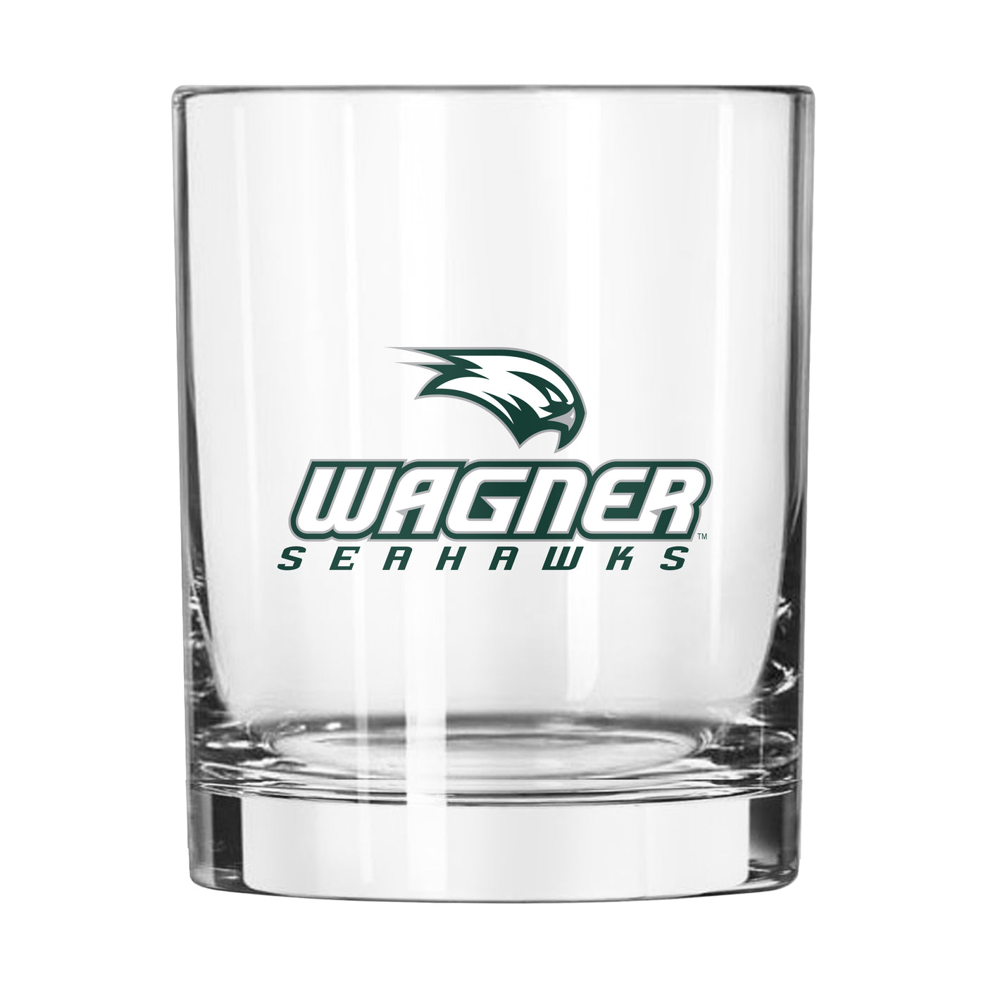 Wagner College 14oz Logo Rocks Glass
