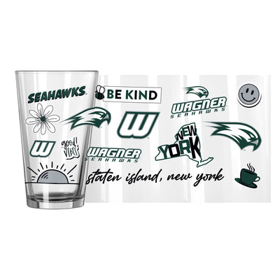 Wagner College 16oz Native Pint Glass