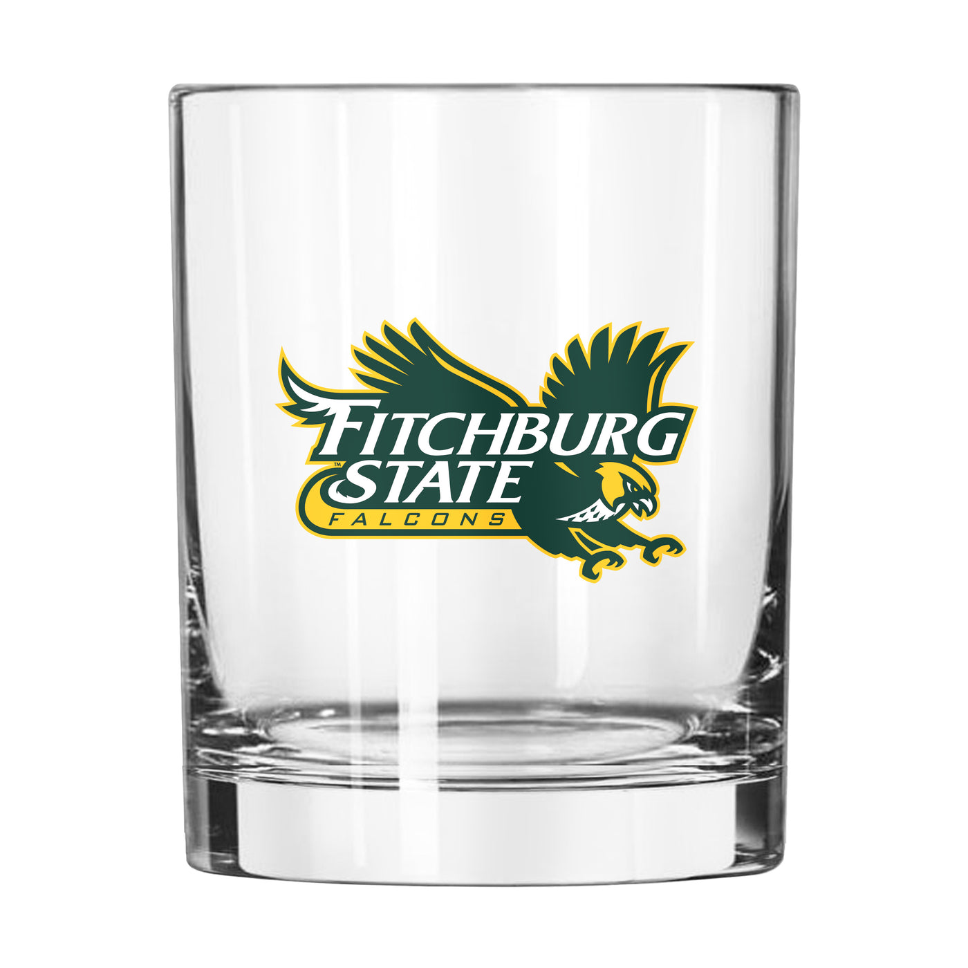 Fitchburgh State University 14oz Logo Rocks Glass