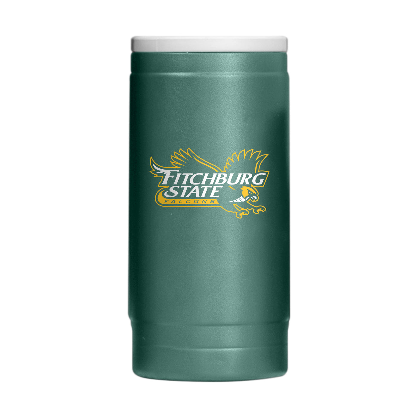 Fitchburgh State University 12oz Logo Powdercoat SlimCan Coolie