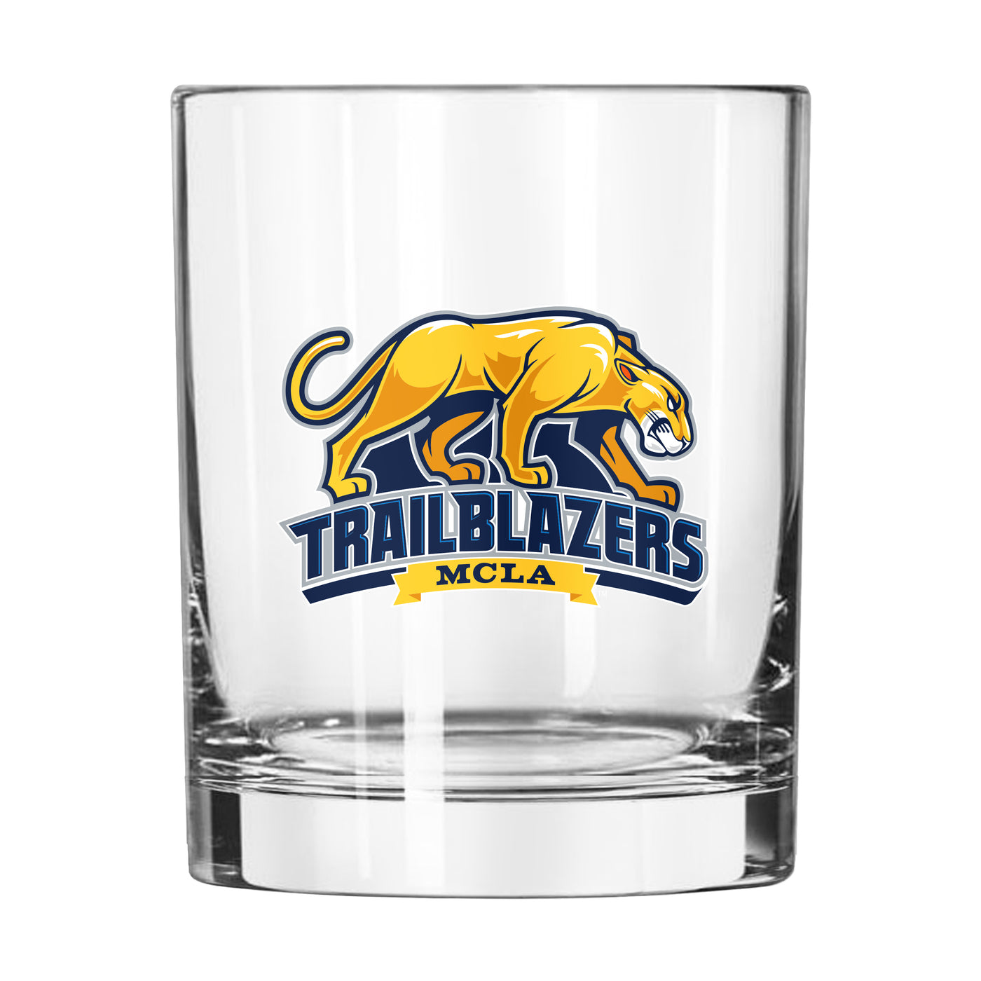 Massachusetts College of Liberal Arts 14oz Logo Rocks Glass