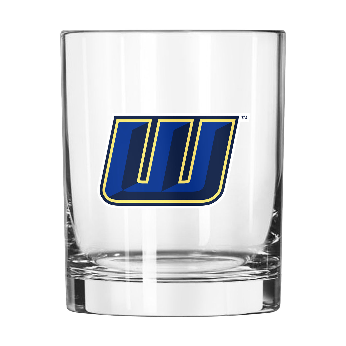 Worcester State University 14oz Logo Rocks Glass