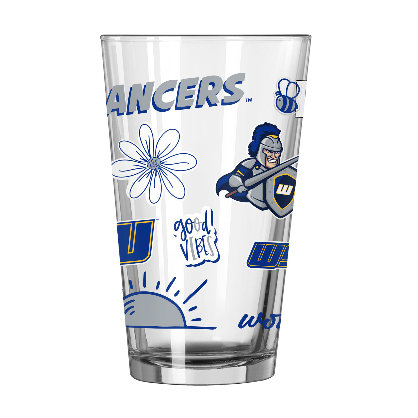 Worcester State University 16oz Native Pint Glass