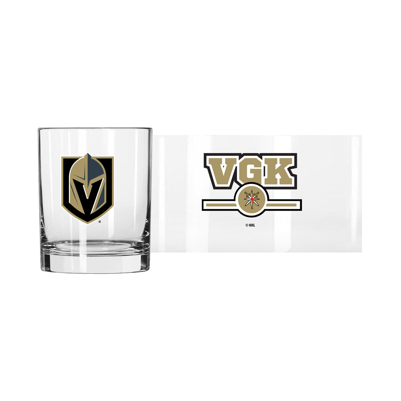 Vegas Golden Knights 14oz Letterman Rocks Glass