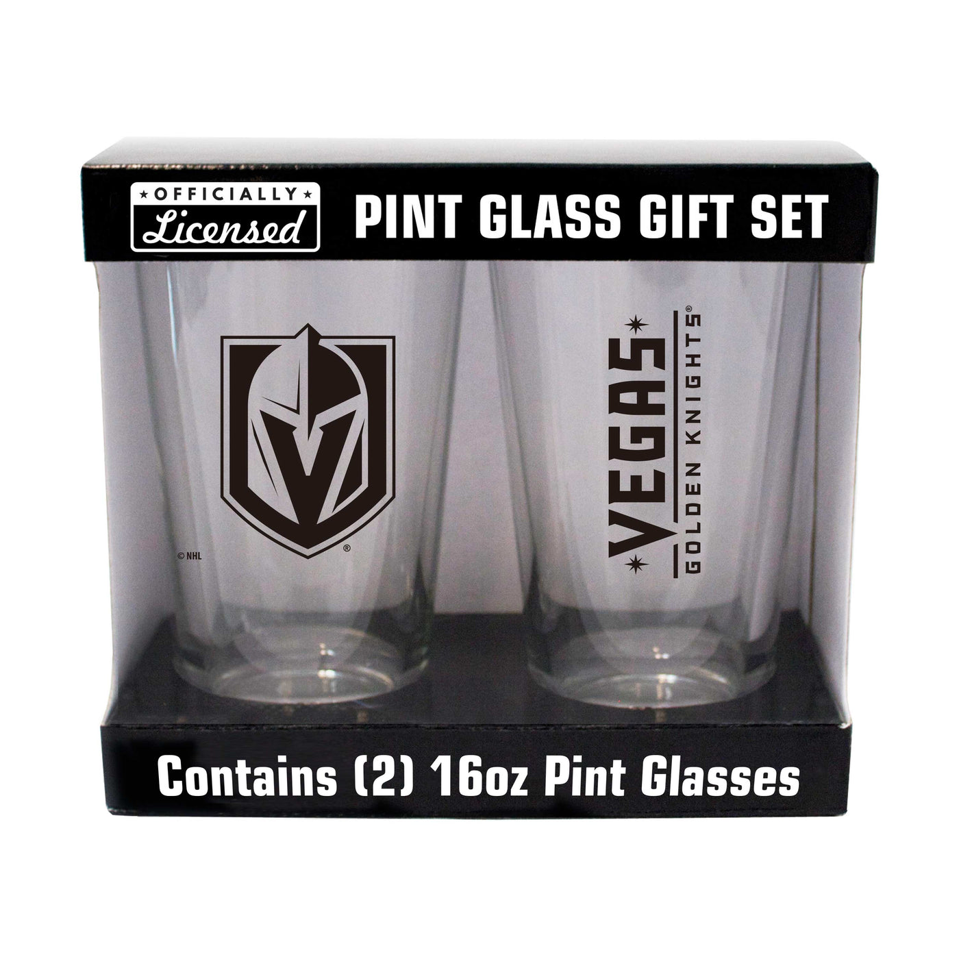 Vegas Golden Knights 16oz Gameday Pint Glass 2 Pack