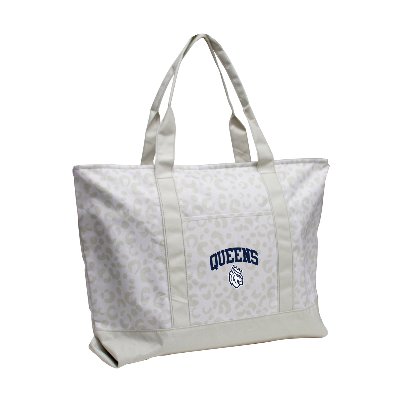 Queens Univ Charlotte Leopard Pattern Tote