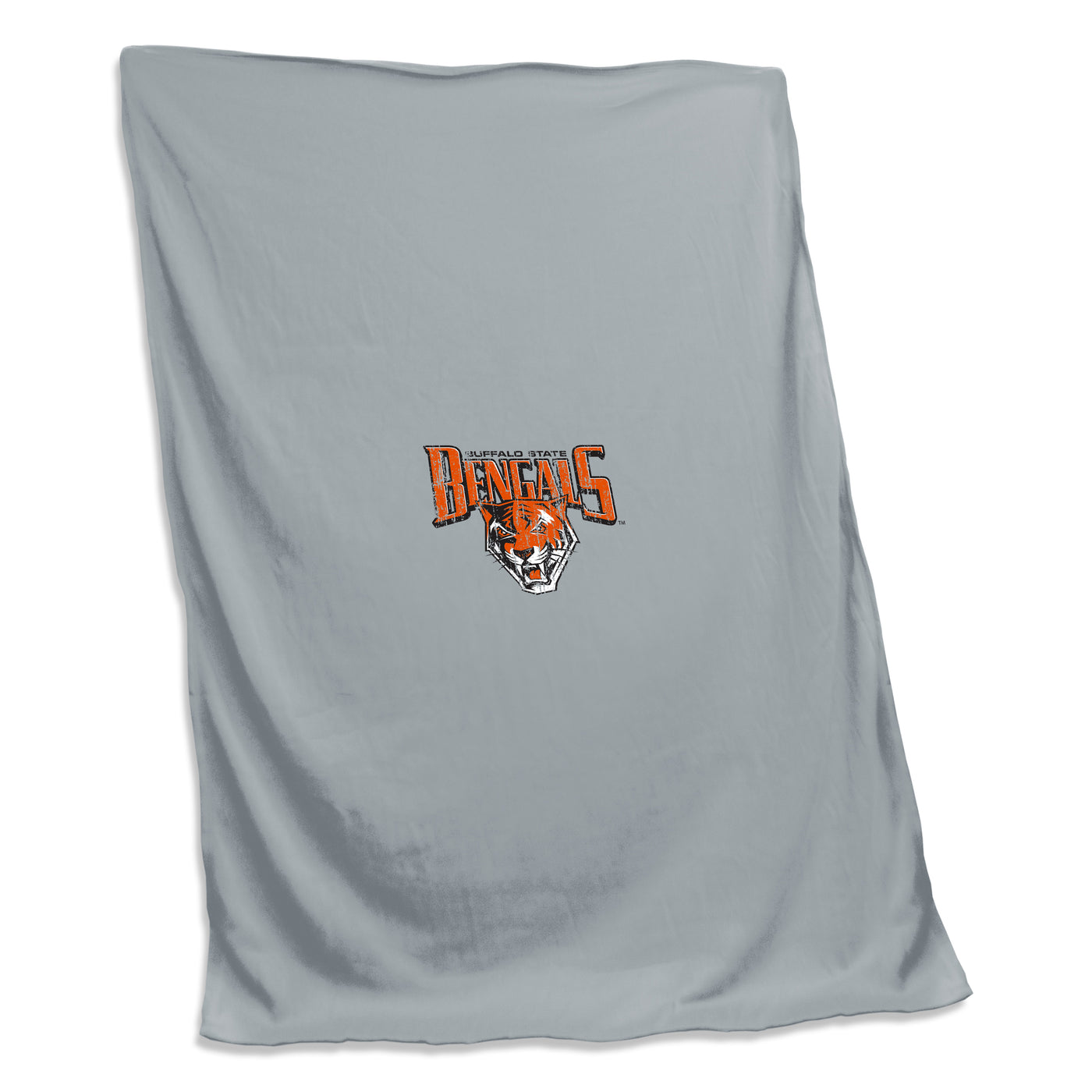 Buffalo State Heather Gray Sweatshirt Blanket (Screened)