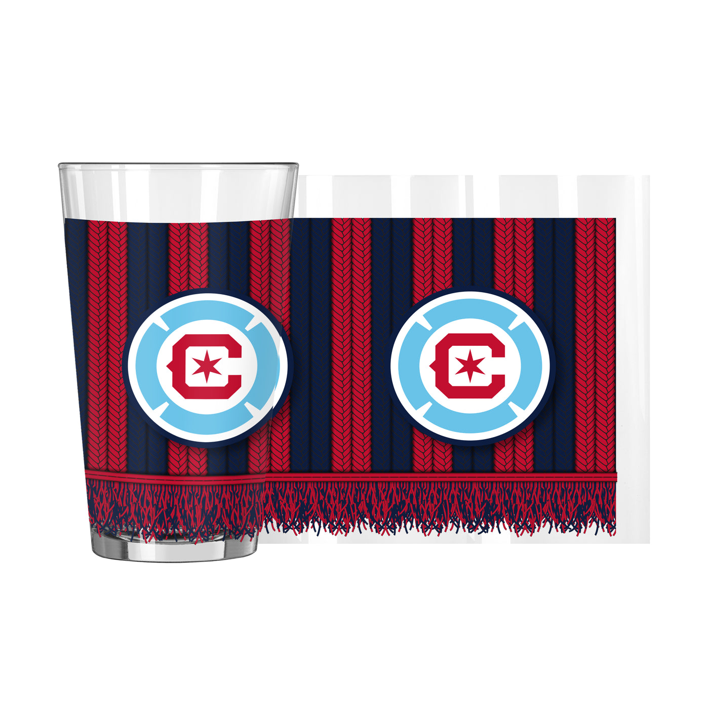 Chicago Fire 16oz Scarf Pint Glass