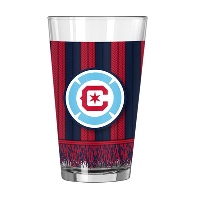 Chicago Fire 16oz Scarf Pint Glass - Logo Brands