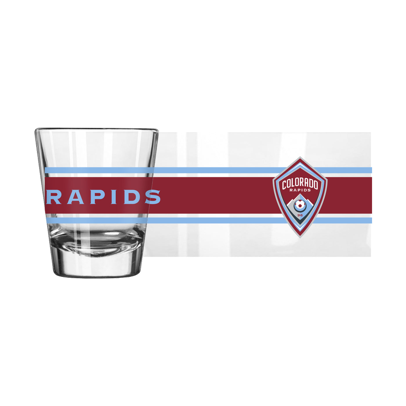 Colorado Rapids 2oz Stripe Shot Glass