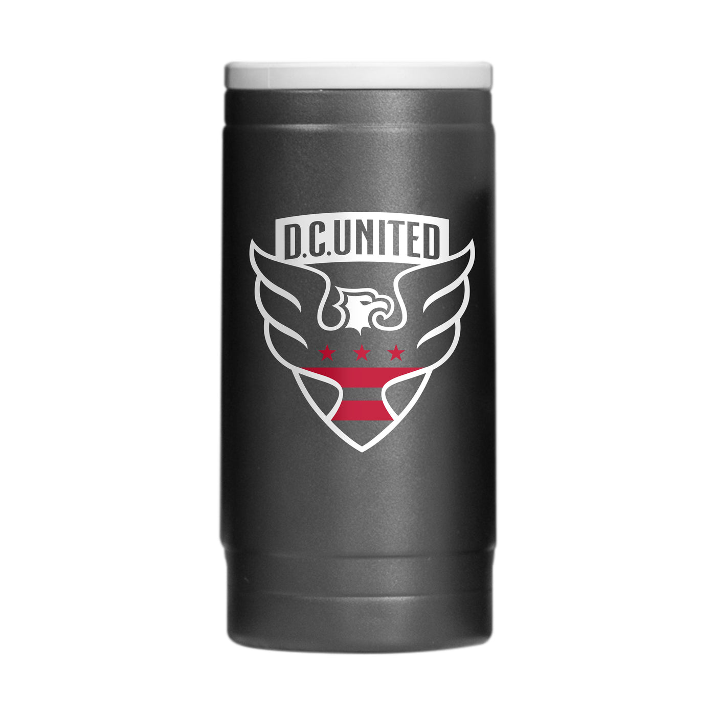 DC United 12oz Flipside Powder Coat Slim Can Coolie