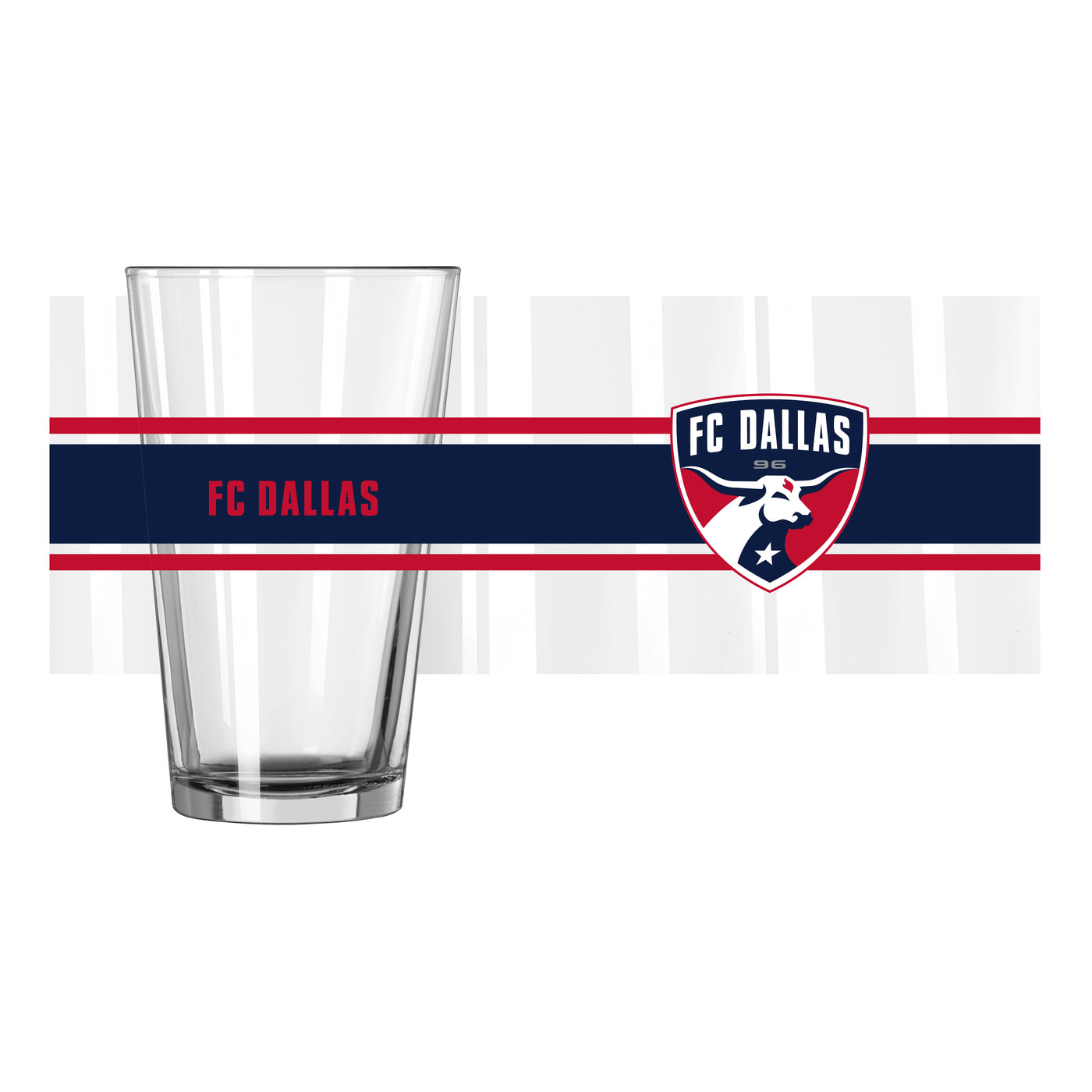 FC Dallas 16oz Stripe Pint Glass