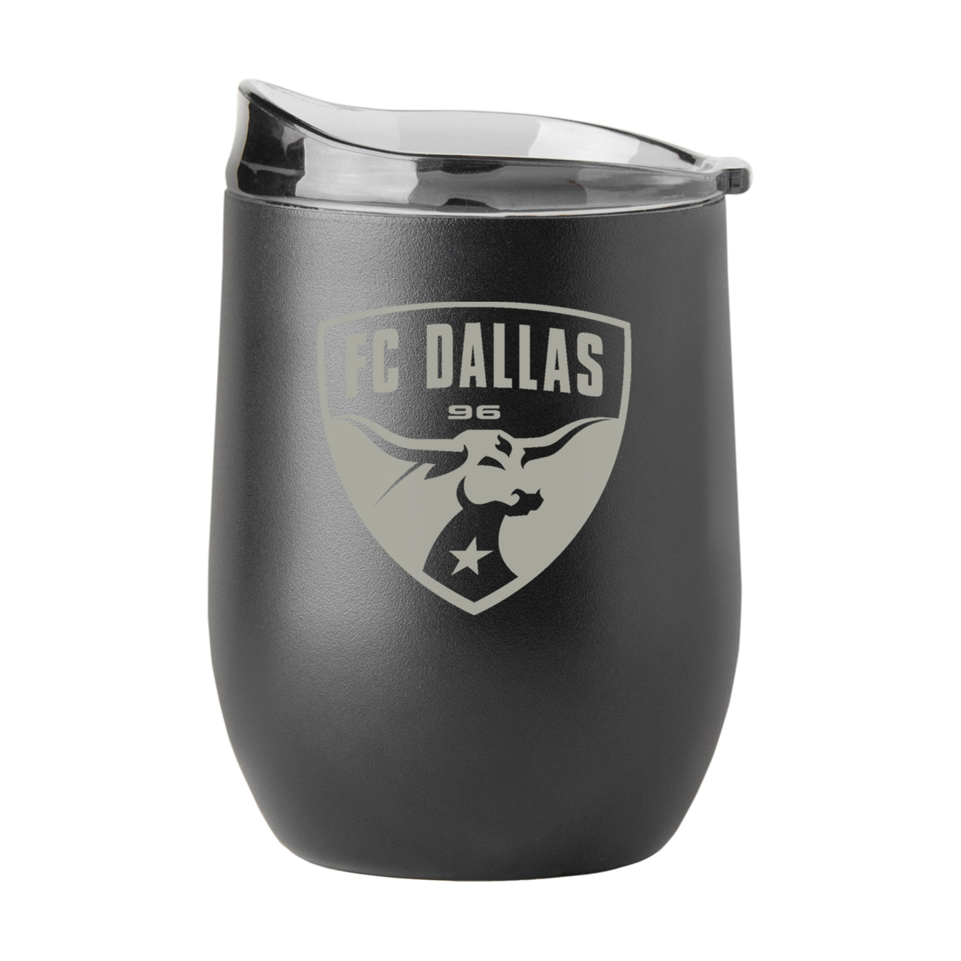 FC Dallas Black Powdercoat Gunmetal 16oz Curved Beverage