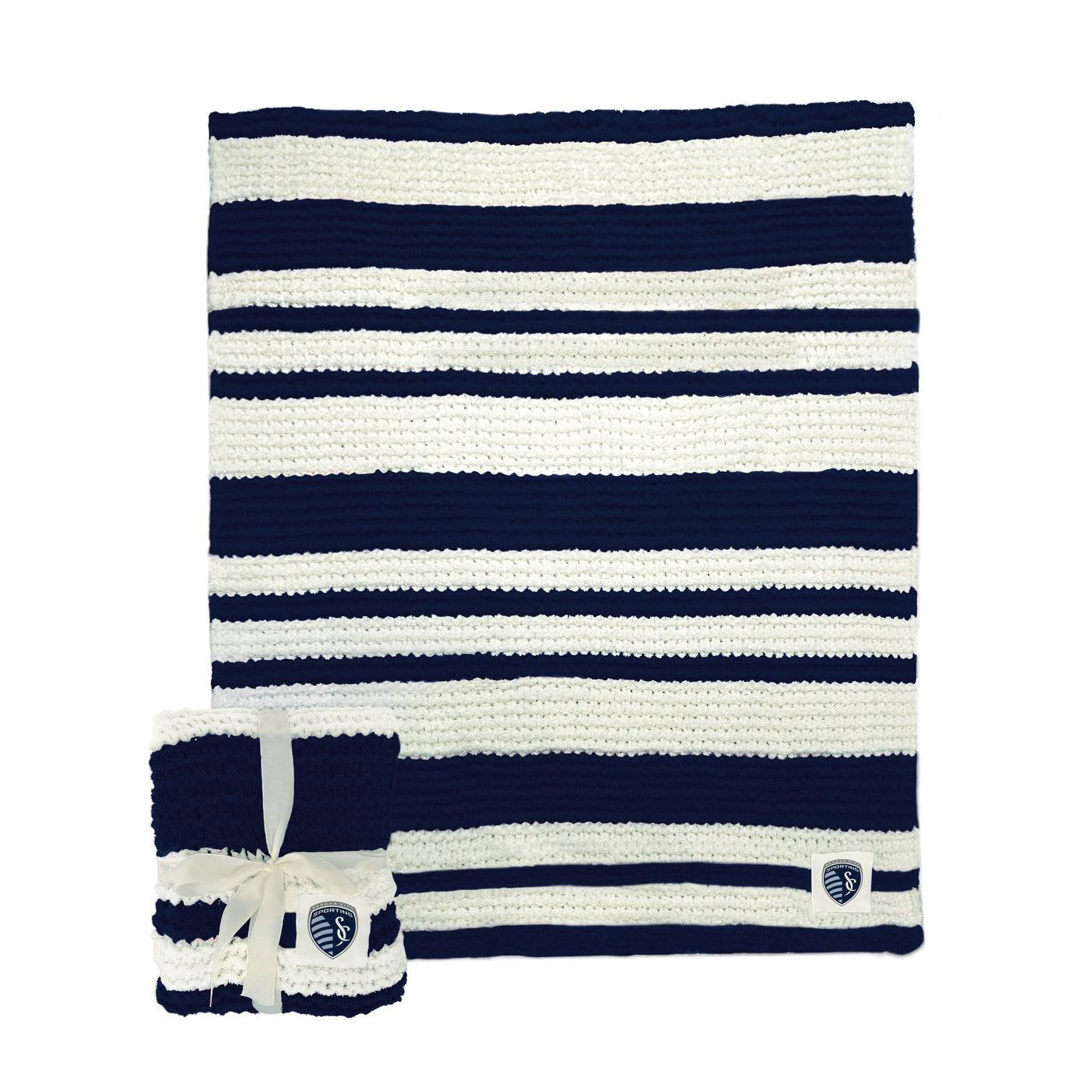 Sporting KC Cable Knit Throw 50x60