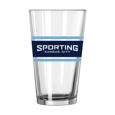 Sporting KC 16oz Stripe Pint Glass