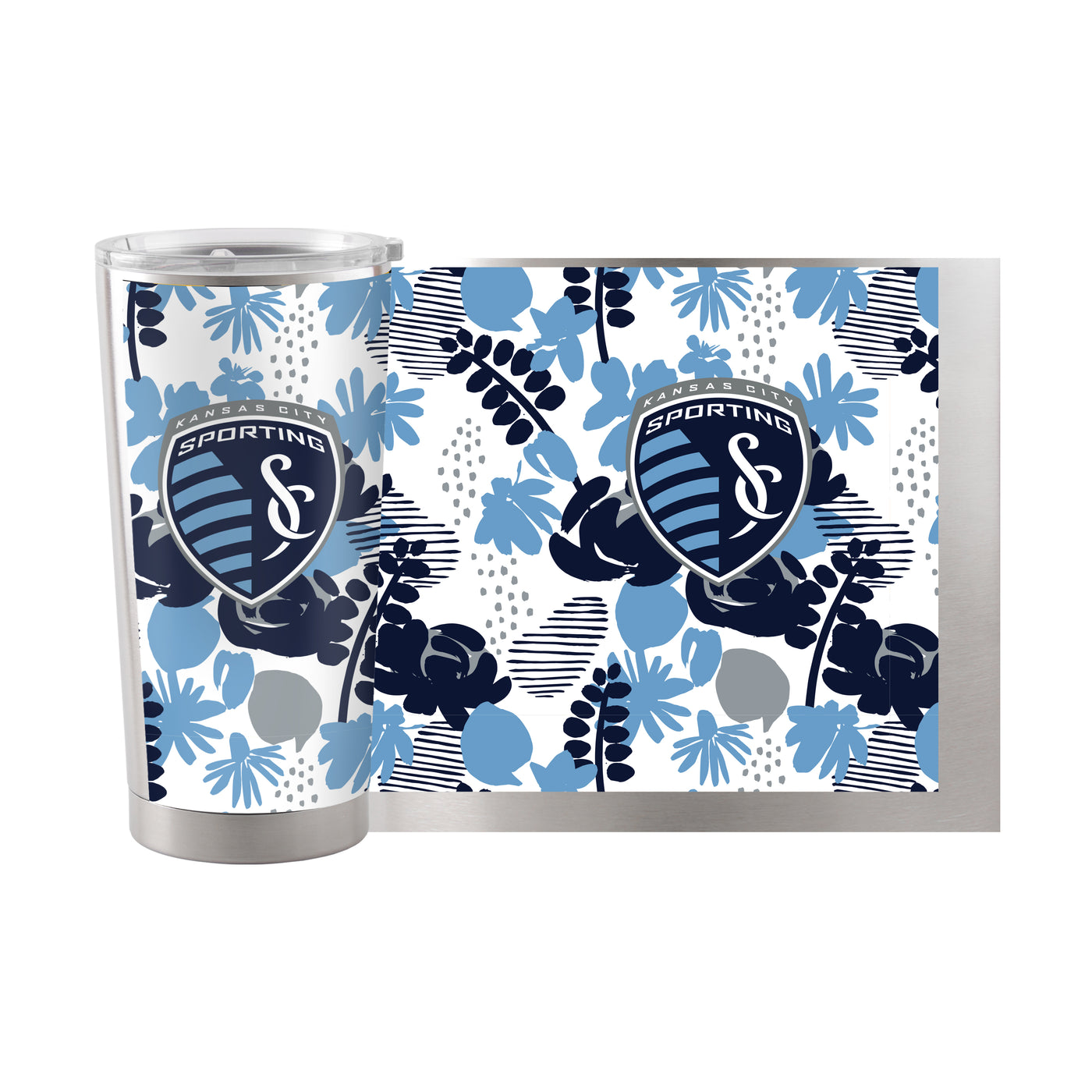 Sporting Kansas City 20oz Floral Stainless Steel Tumbler