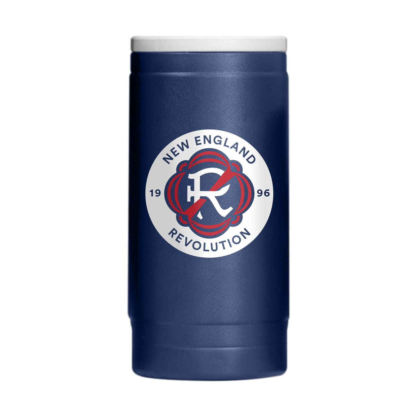 New England Revolution 12oz Flipside Powdercoat SlimCan Coolie