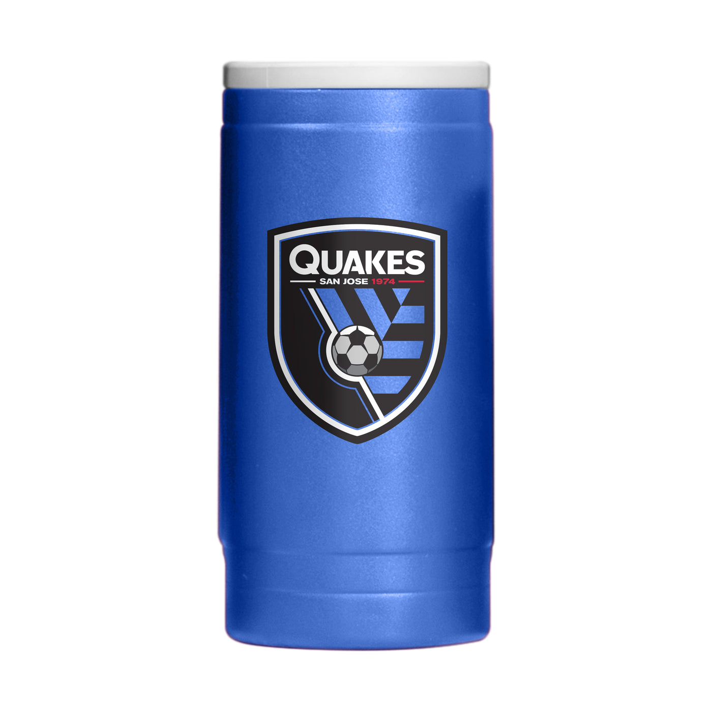 San Jose Earthquakes 12oz Flipside Powder Coat Slim Can Coolie