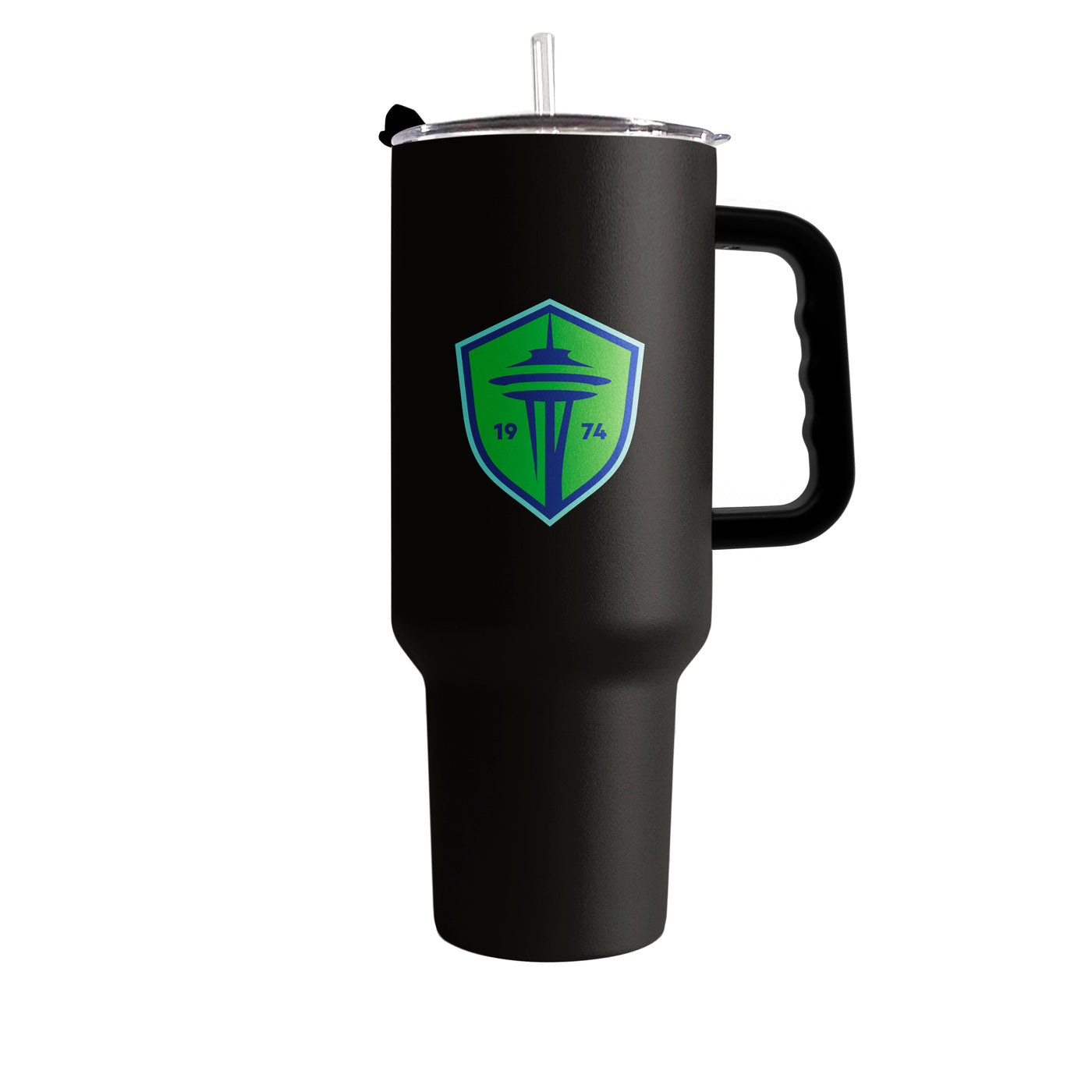 Seattle Sounders Black 40oz Flipside Powder Coat Tumbler