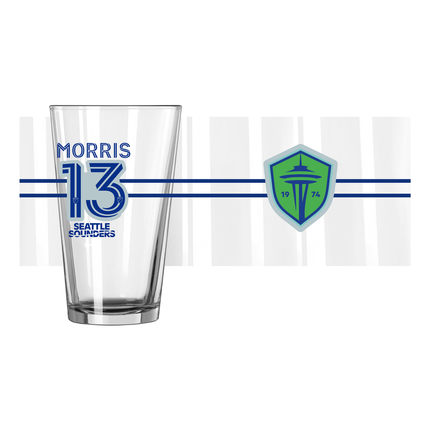Seattle Sounders 16oz Jordan Morris Pint Glass