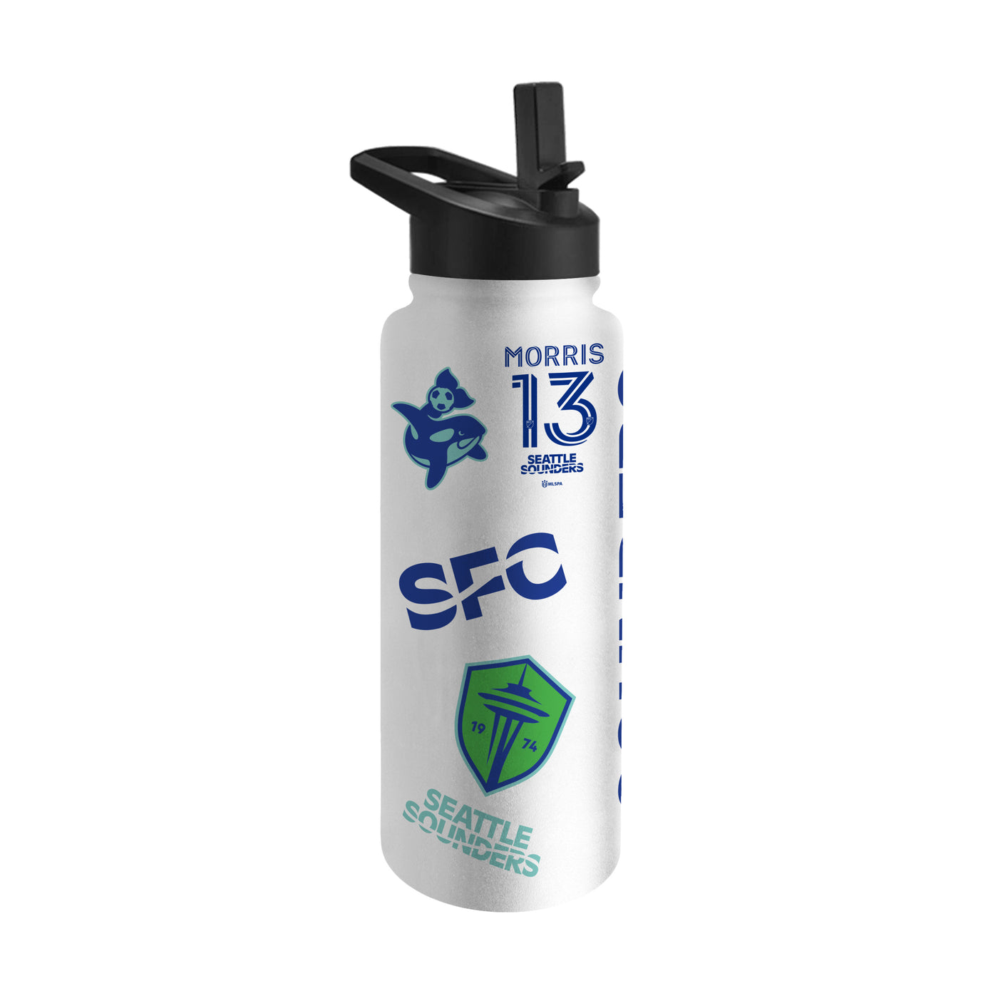 Seattle Sounders 34oz Jordan Morris Quencher Bottle