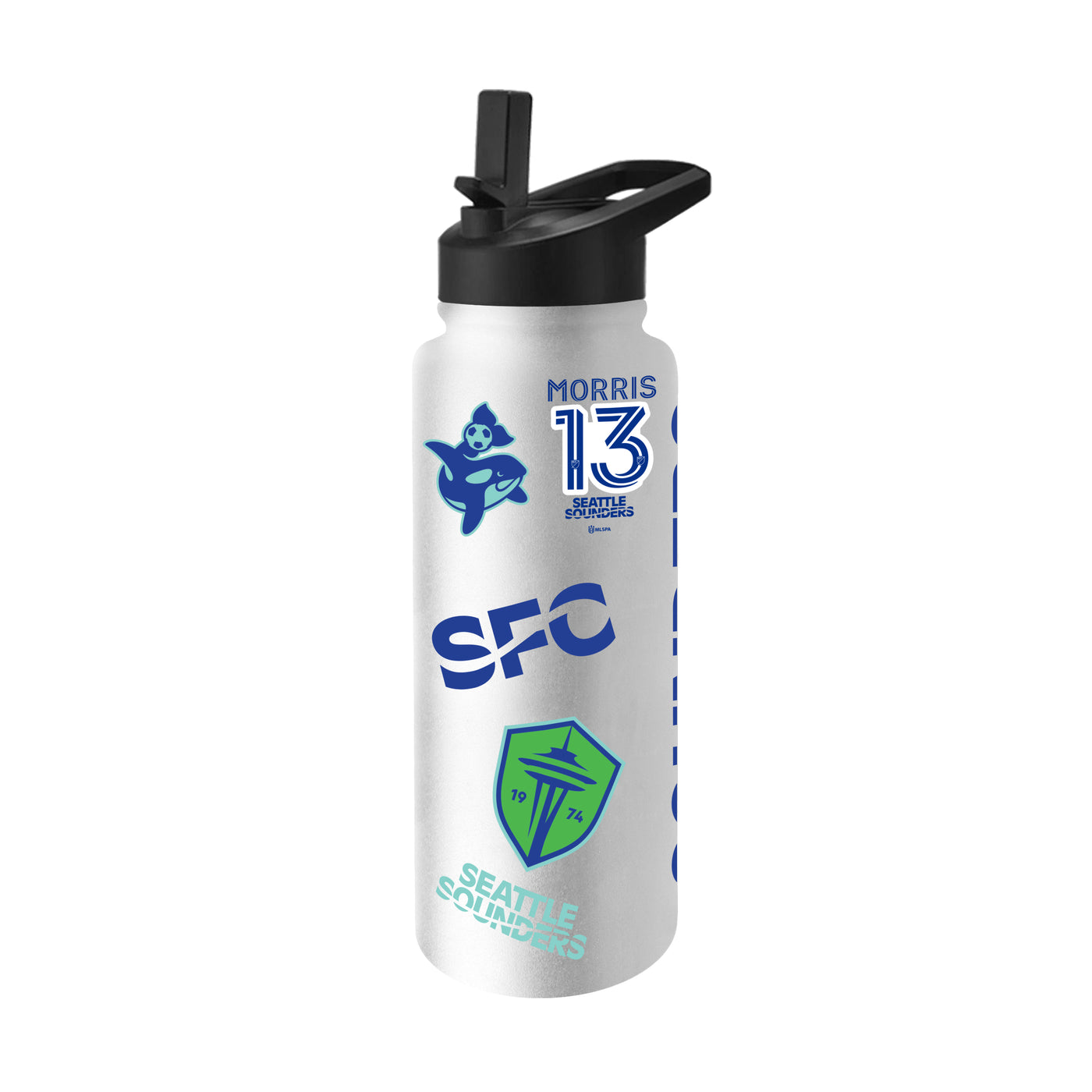 Seattle Sounders 34oz Jordan Morris Quencher Bottle