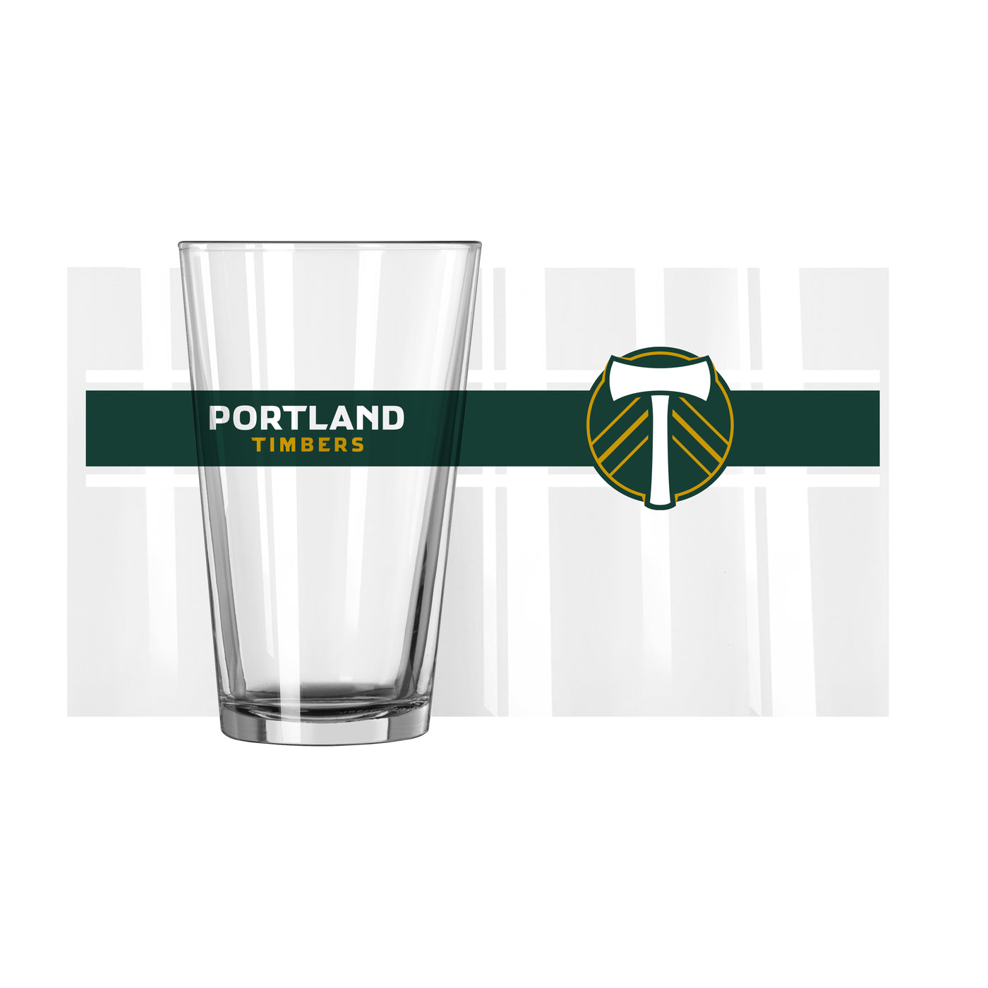 Portland Timbers 16oz Stripe Pint Glass