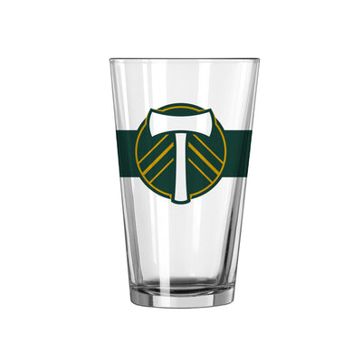 Portland Timbers 16oz Stripe Pint Glass - Logo Brands