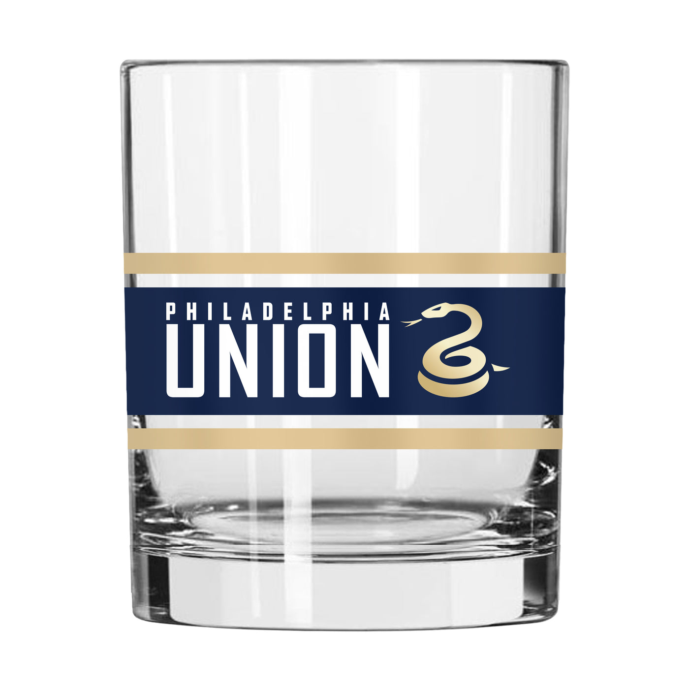 Philadelphia Union 14oz Stripe Rocks Glass