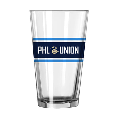 Philadelphia Union 16oz Stripe Pint Glass