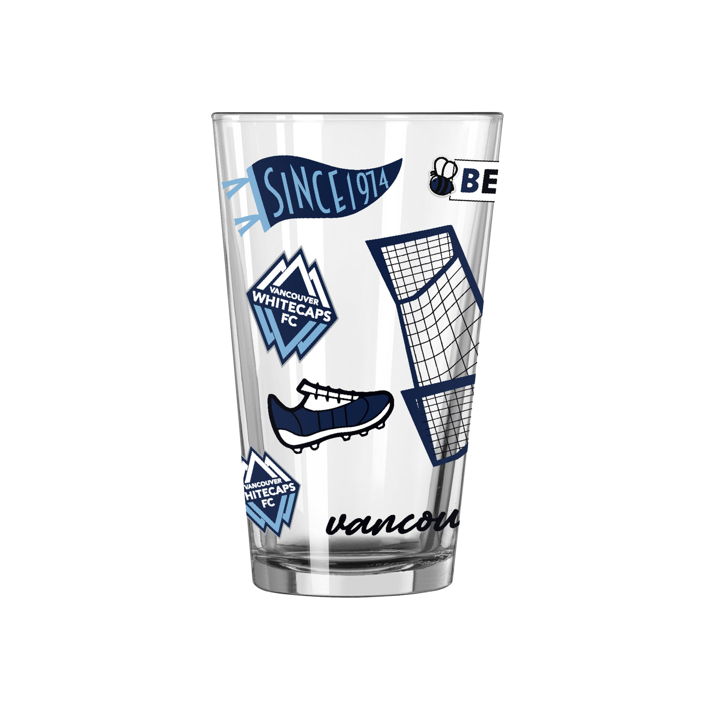 Vancouver Whitecaps 16oz Native Pint Glass