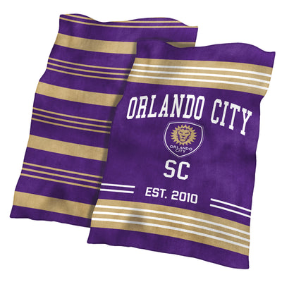 Orlando City SC Colorblock Plush Blanket - Logo Brands