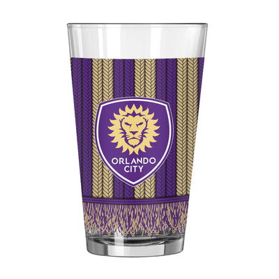 Orlando City SC 16oz Scarf Pint Glass - Logo Brands